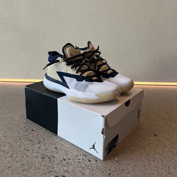 Nike Jordan ZION I Fossil / Midnight Navy / White Size US 11.5 - Picture 4 of 5